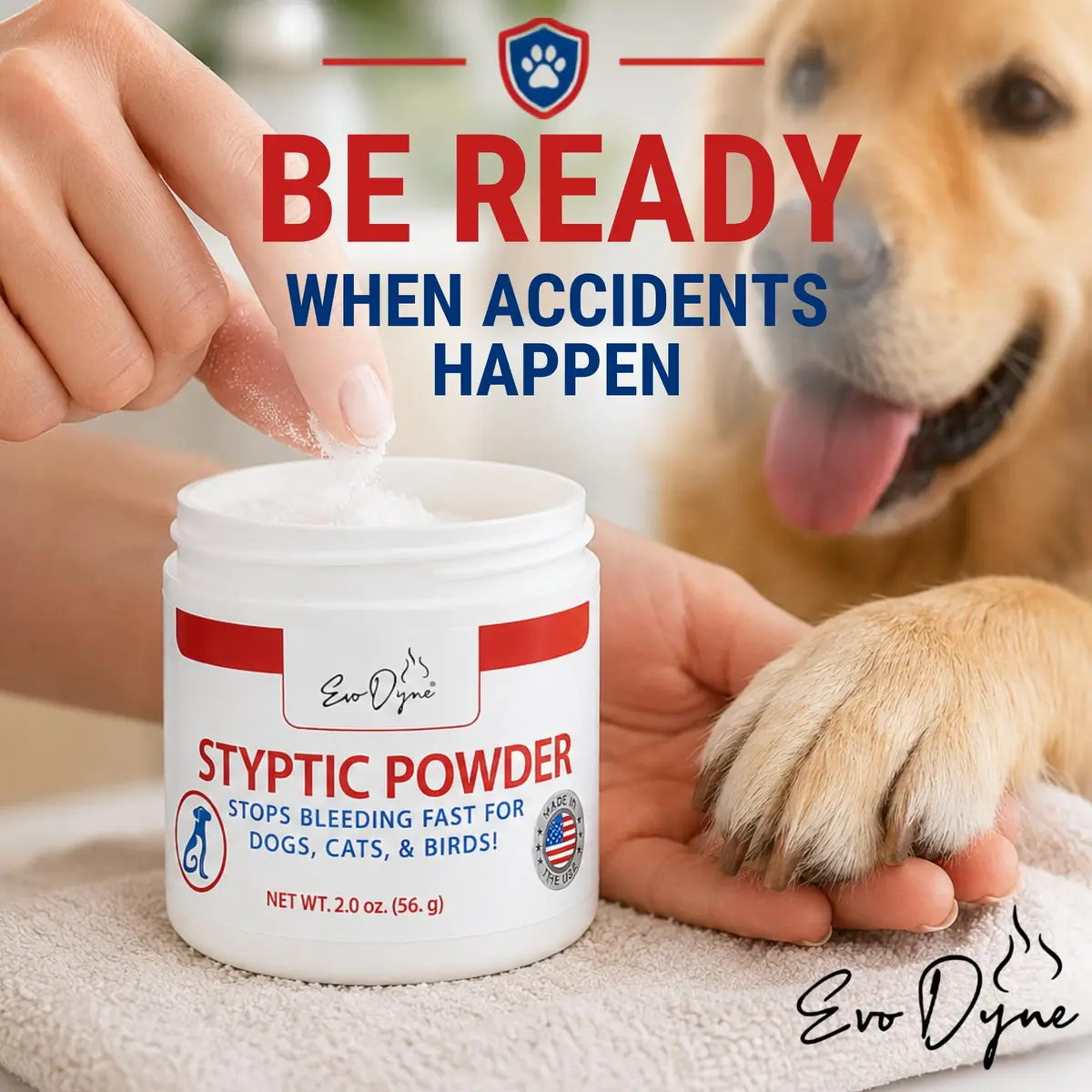 Evo Dyne Styptic Powder 56g (2 oz) | Fast-Acting Pet Nail Bleeding Control - view 2