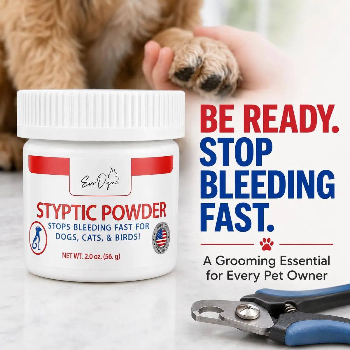Evo Dyne Styptic Powder 56g (2 oz) | Fast-Acting Pet Nail Bleeding Control - view 3