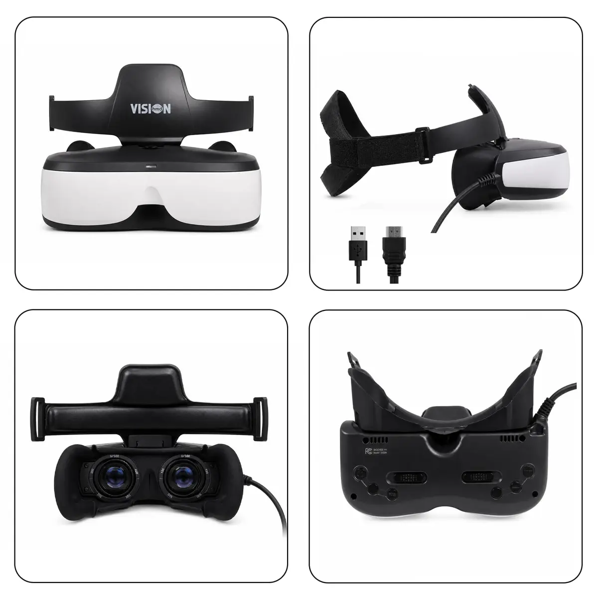 VISIONHMD Bigeyes H1 Video Glasses 2D & 3D | HDMI Input, Adjustable Lenses, Lightweight Personal Theater - view 2