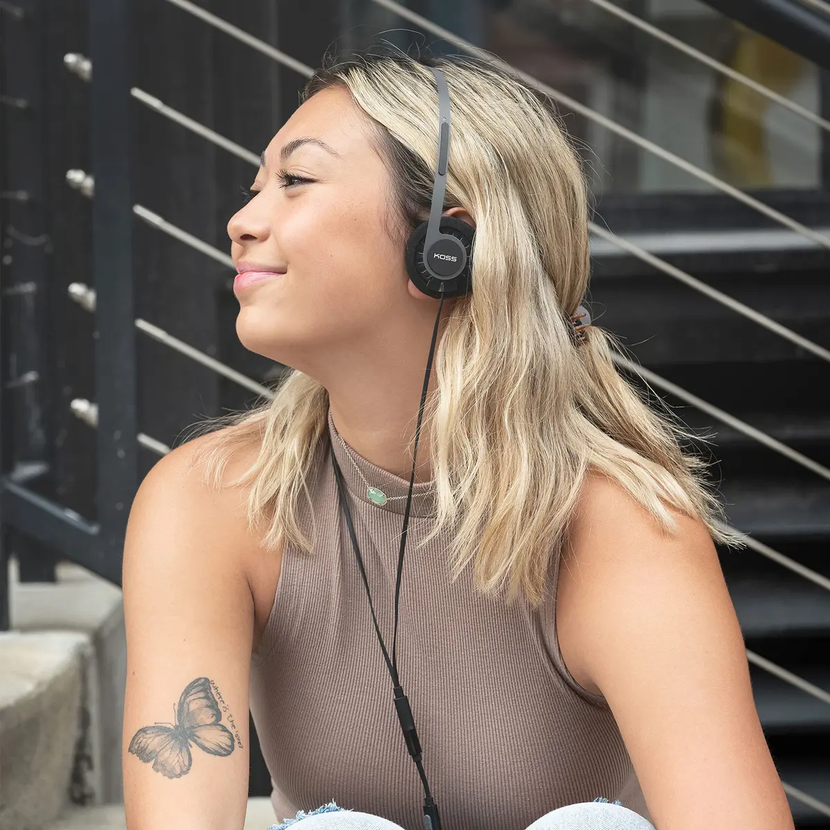 Koss KPH40 Utility On-Ear Headphones, Stealth Grey | Retro Open-Back Design, Audiophile Sound - view 7