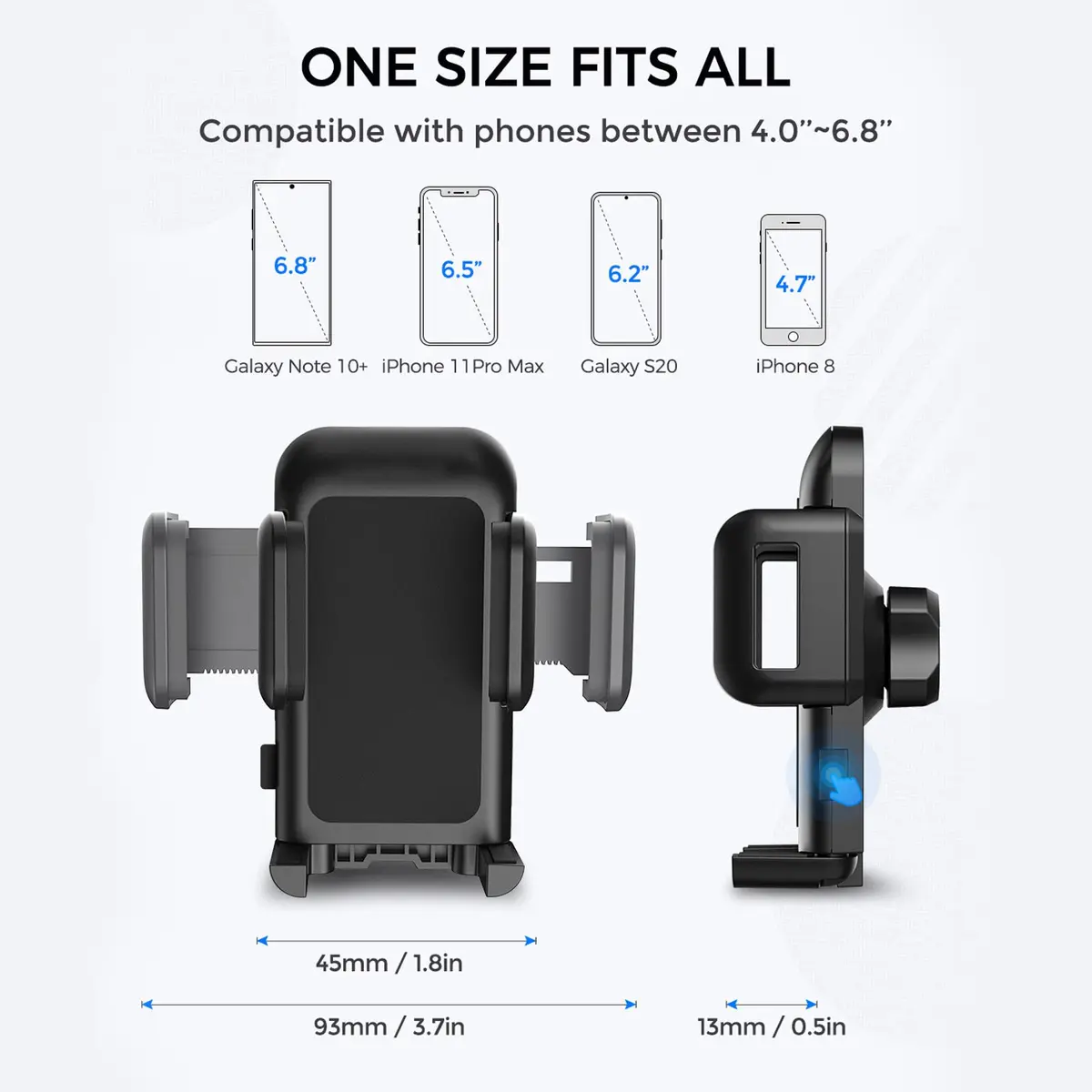 VSSMSSA Cell Phone Holder for Car CD Slot | 360° Swivel, One Button Release, Compatible with iPhone 17-12 & Galaxy S25-S10 (2.76 in) - view 2
