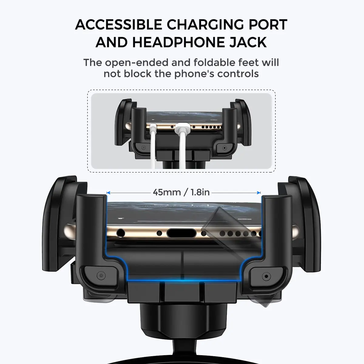 VSSMSSA Cell Phone Holder for Car CD Slot | 360° Swivel, One Button Release, Compatible with iPhone 17-12 & Galaxy S25-S10 (2.76 in) - view 4