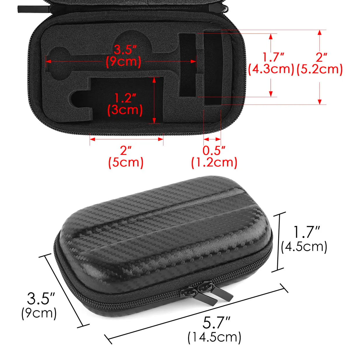 Linkidea Hard Shell Travel Case for Razors | Durable, Compact & Compatible with Merkur, Vikings, WEISHI (Black) - view 3