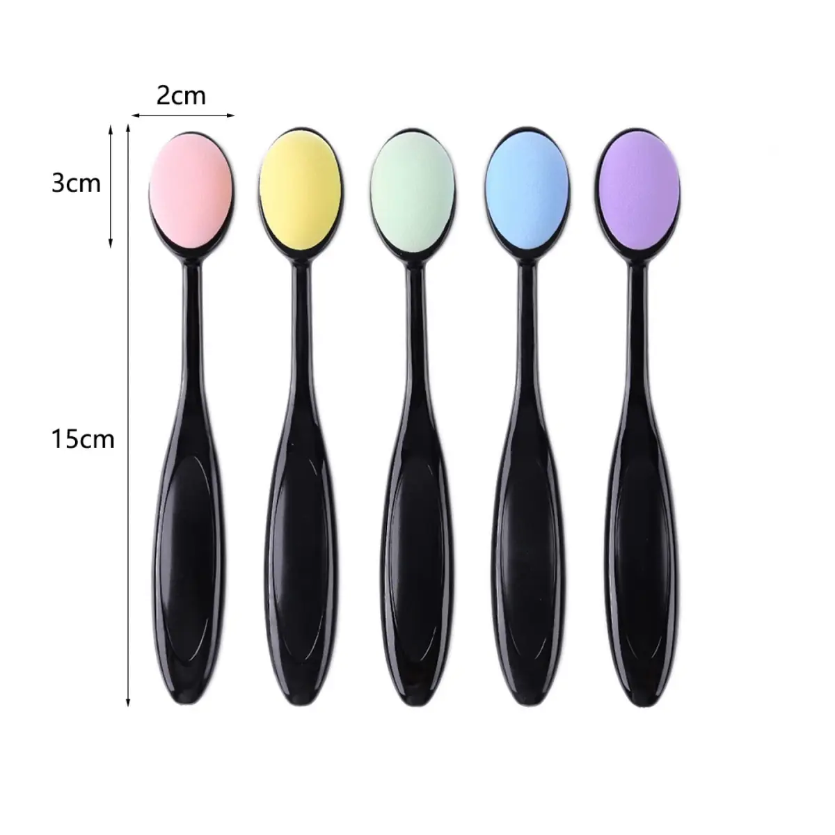 Briartw 5-Color Blending Sponge Brush Set with Brush Caps, 15cm (5.9 inch) | Ideal for Ink Blending & Art Painting - view 2
