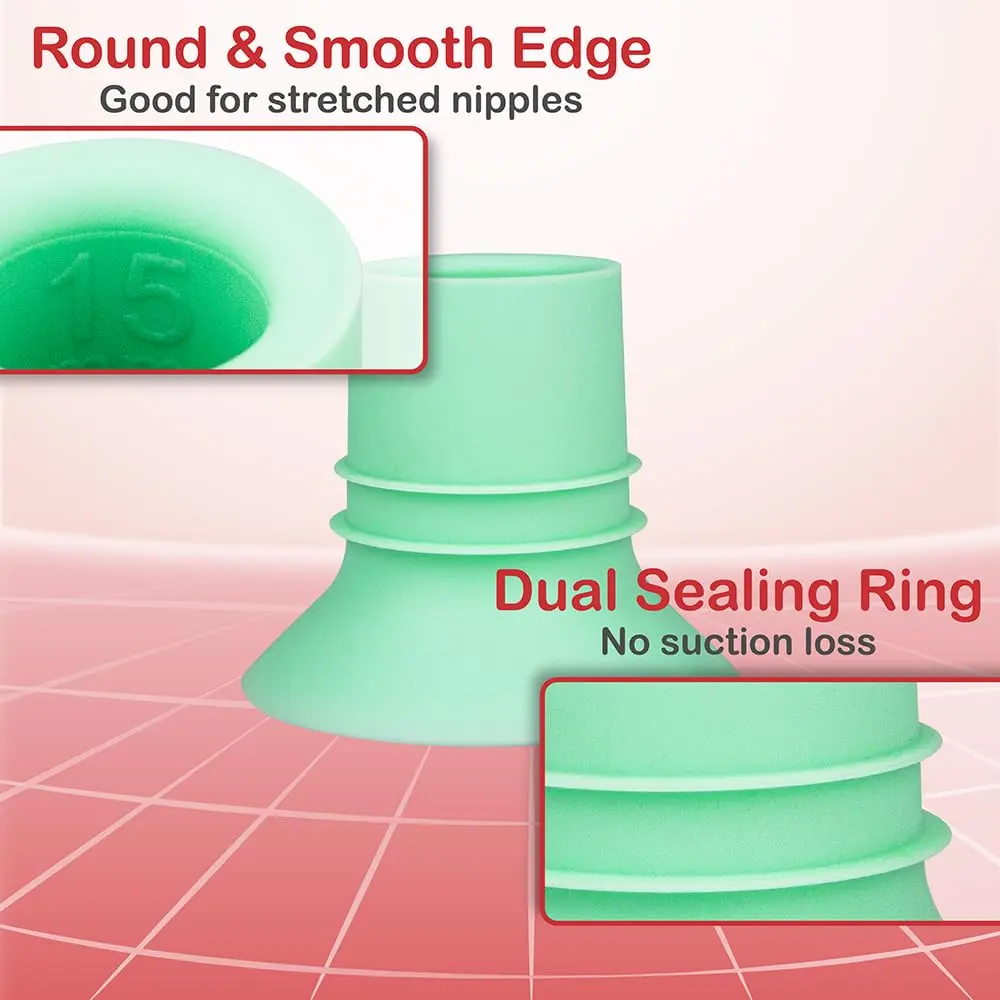 NENESUPPLY 1st Gen 15mm Flange Insert for Breast Pumps | Compatible with Elvie, Medela, Spectra, Willow - view 4