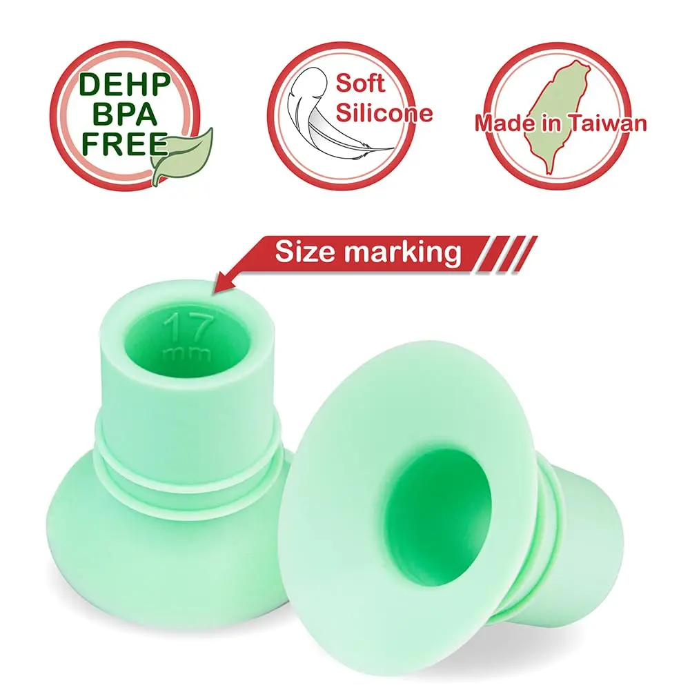 NENESUPPLY 17mm Flange Insert for Breast Pumps | Compatible with Elvie, Medela, Spectra, Willow (17mm, Silicone, 2 pcs) - view 6