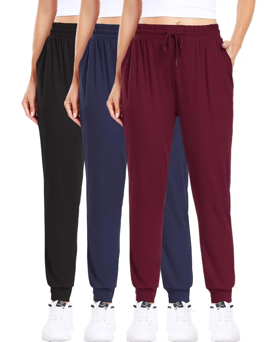 ZENEX Women Sweatpants Tapered High Rise | Casual Lounge Pants with Pockets - main product image
