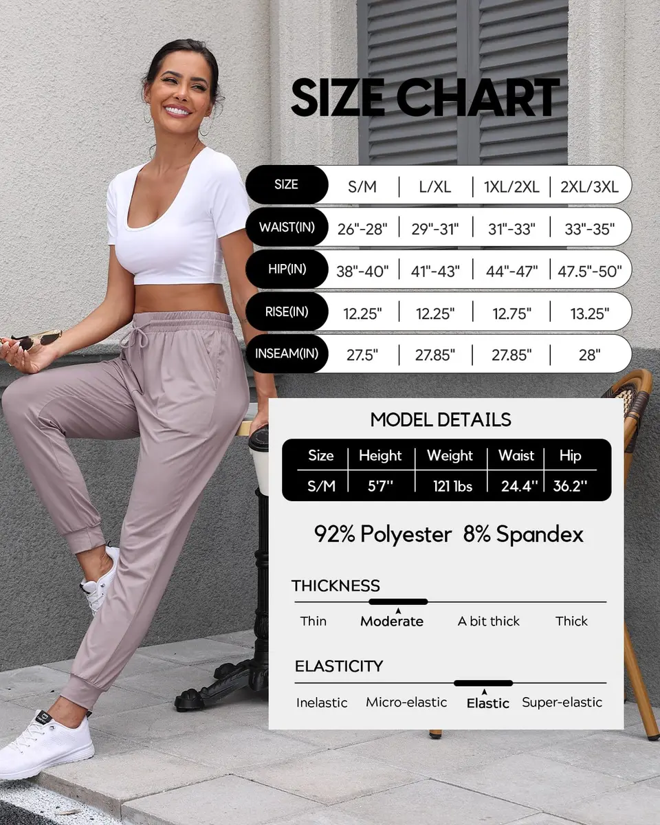 ZENEX Women Sweatpants Tapered High Rise | Casual Lounge Pants with Pockets - view 6