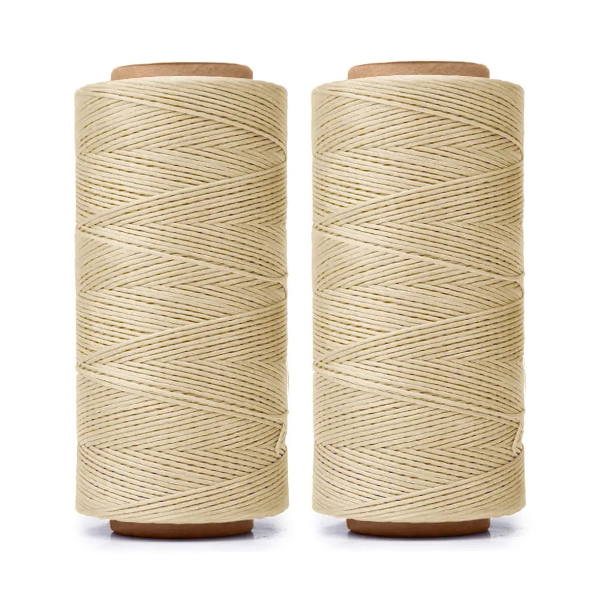 HILELIFE 568 Yards Waxed Thread for Leather Sewing, 150D 0.8mm (Beige) | Strong & Durable Leather Thread - main product image