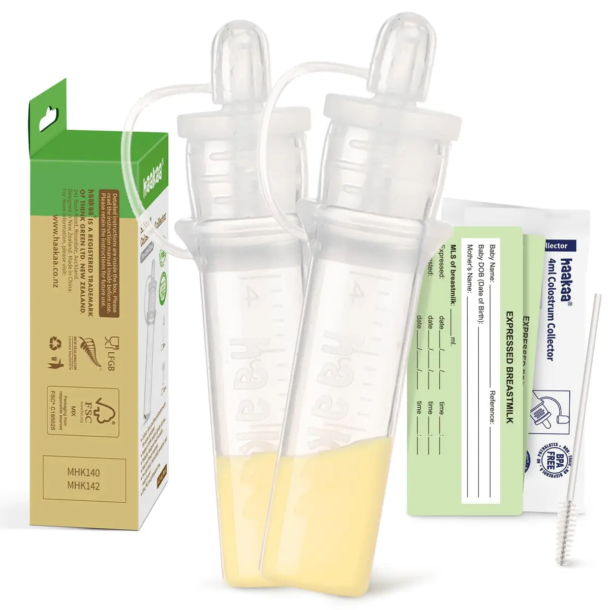 haakaa Silicone Colostrum Collector 4ml | Safe, Reusable, Ready-to-Use for Breastfeeding - main product image