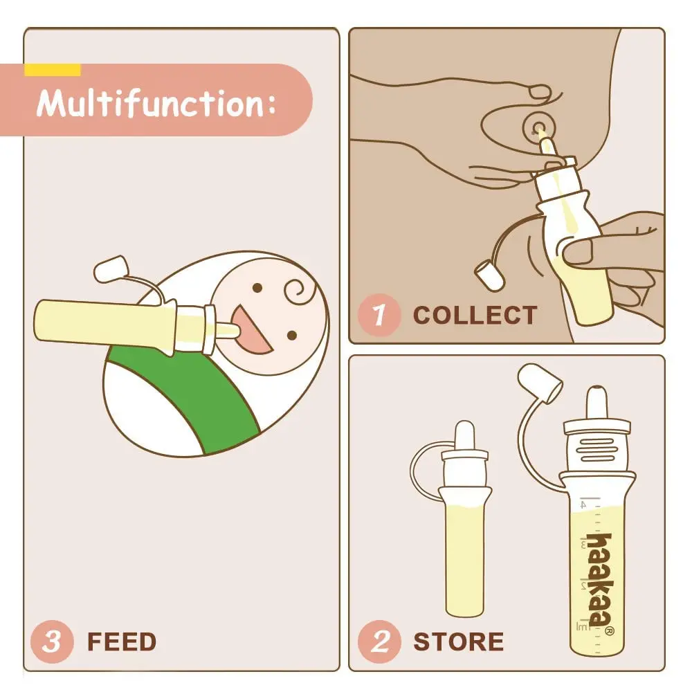 haakaa Silicone Colostrum Collector 4ml | Safe, Reusable, Ready-to-Use for Breastfeeding - view 3