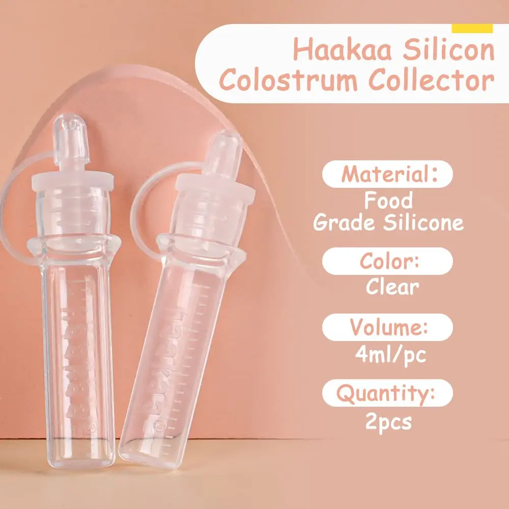haakaa Silicone Colostrum Collector 4ml | Safe, Reusable, Ready-to-Use for Breastfeeding - view 4
