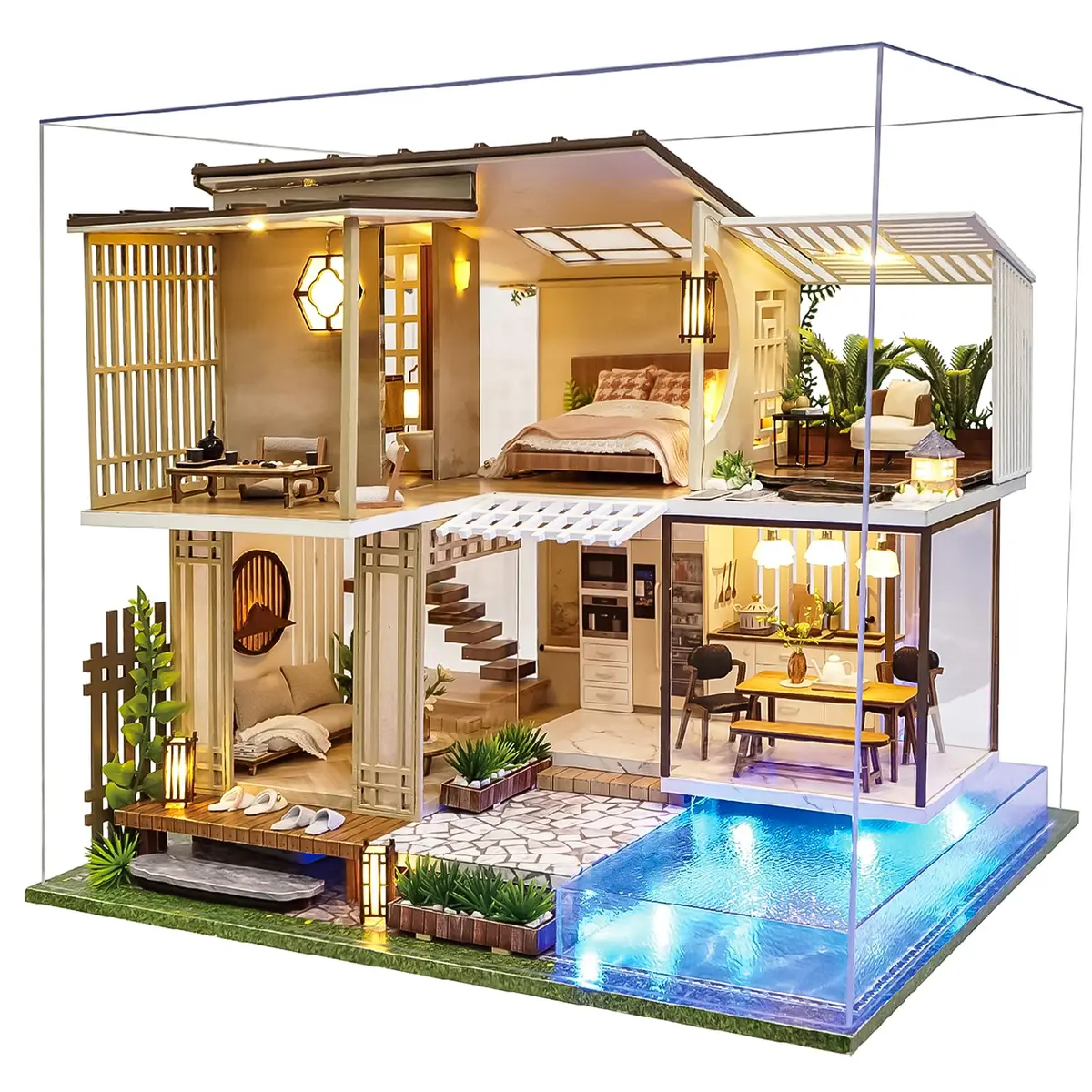 Spilay Miniature Dollhouse Kit for Adults | DIY Craft, Home Decor & Gift (11.41*9.25*9.45 IN) - main product image