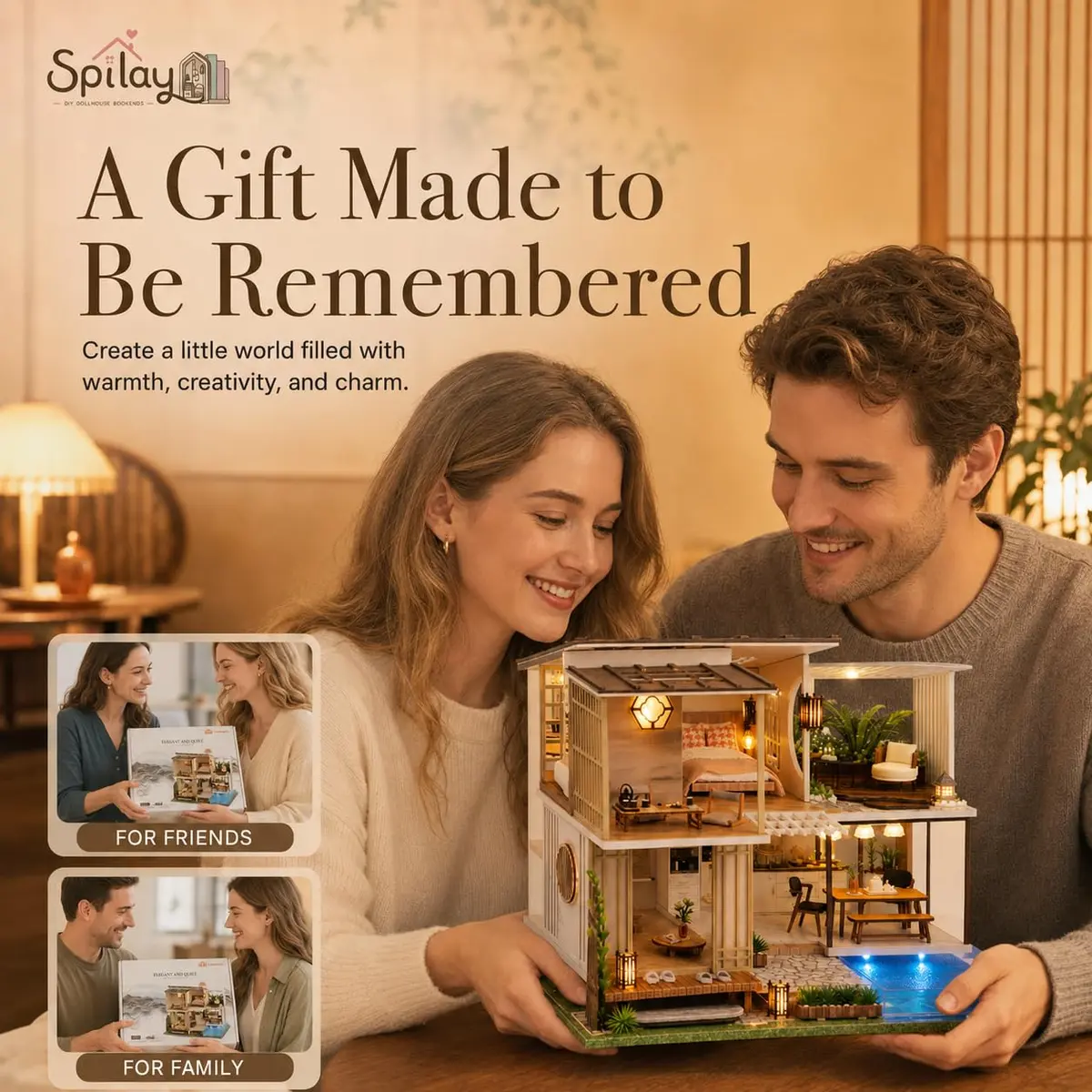 Spilay Miniature Dollhouse Kit for Adults | DIY Craft, Home Decor & Gift (11.41*9.25*9.45 IN) - view 6