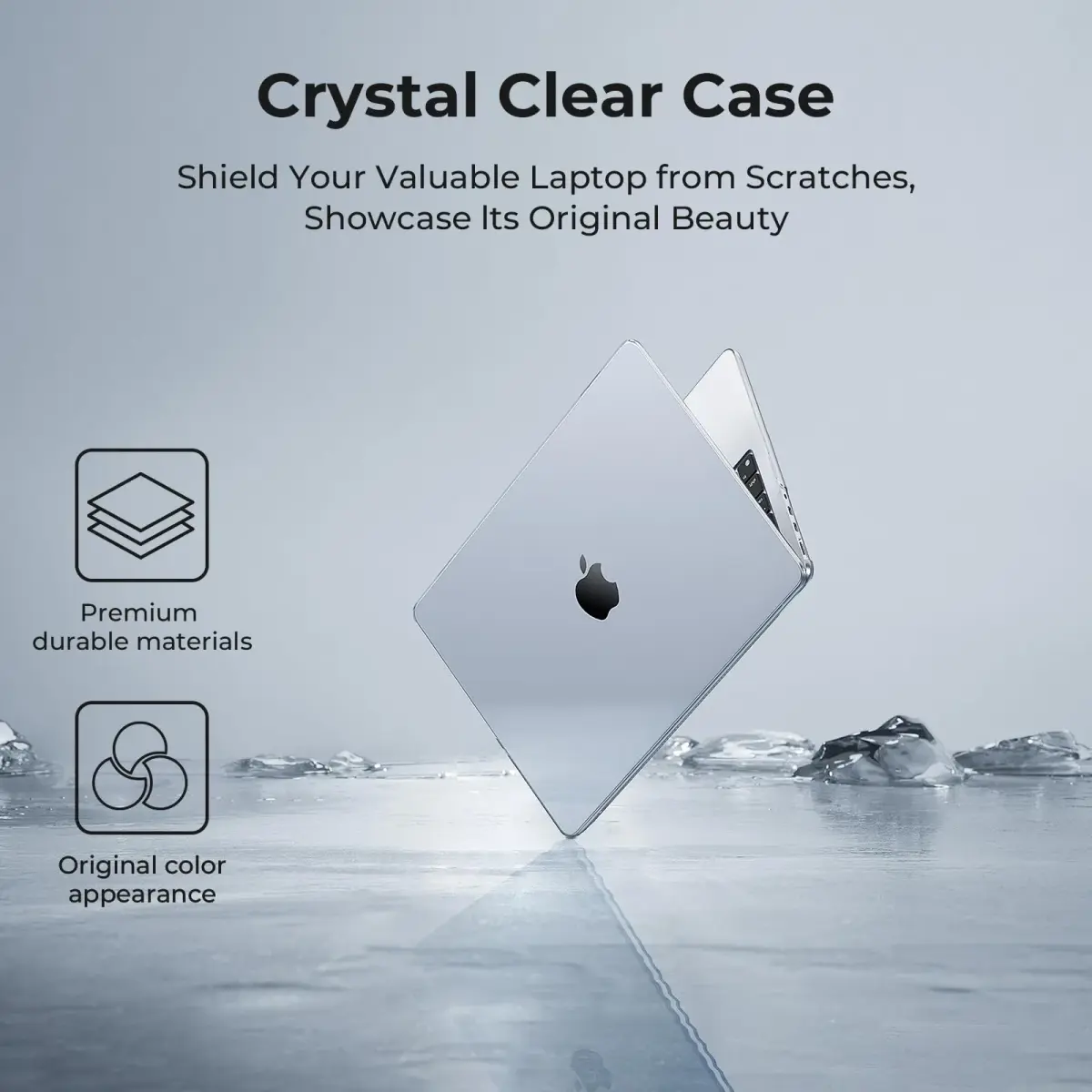 EooCoo Crystal Clear Case for MacBook Pro 14-inch (2021-2026 Models) | Snap-On Polycarbonate Protection - view 7