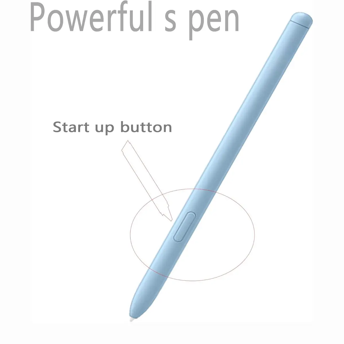 CaoXiong Replacement Stylus Pen for Samsung Galaxy Tab S6 Lite (Light Blue) | Precise Touch & Control - view 2