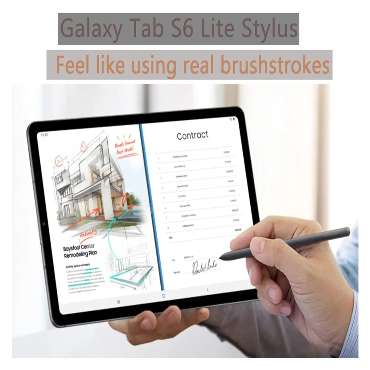 CaoXiong Black Stylus Pen for Samsung Galaxy Tab S6 Lite | 4096 Pressure Levels - view 3