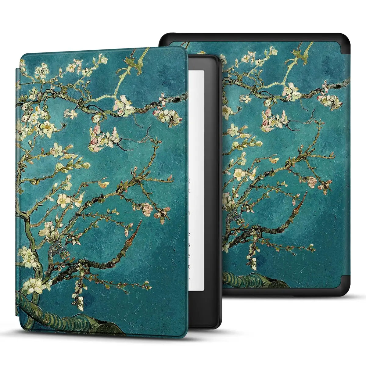 TNP Products Kindle Paperwhite 11th Gen Case, 6.8-Inch PU Leather, Almond Blossom | Smart Auto Sleep Wake Folio - view 3