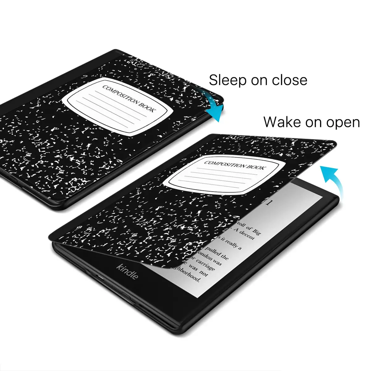 TNP Kindle Paperwhite 11th Gen Case 6.8-Inch PU Leather Composition Book | Auto Sleep Wake Folio - view 4
