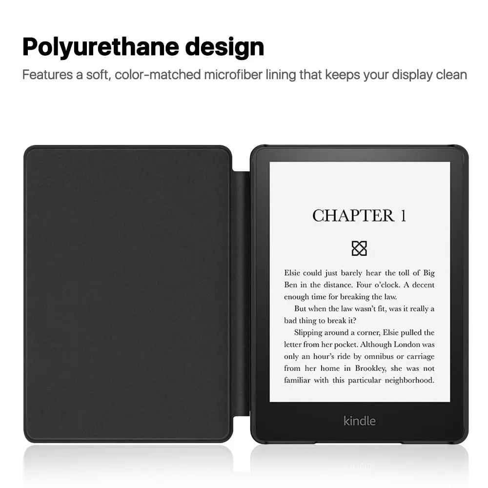 TNP Kindle Paperwhite 11th Gen Case, 6.8-Inch PU Leather, Turquoise Blue | Auto Sleep Wake - view 6