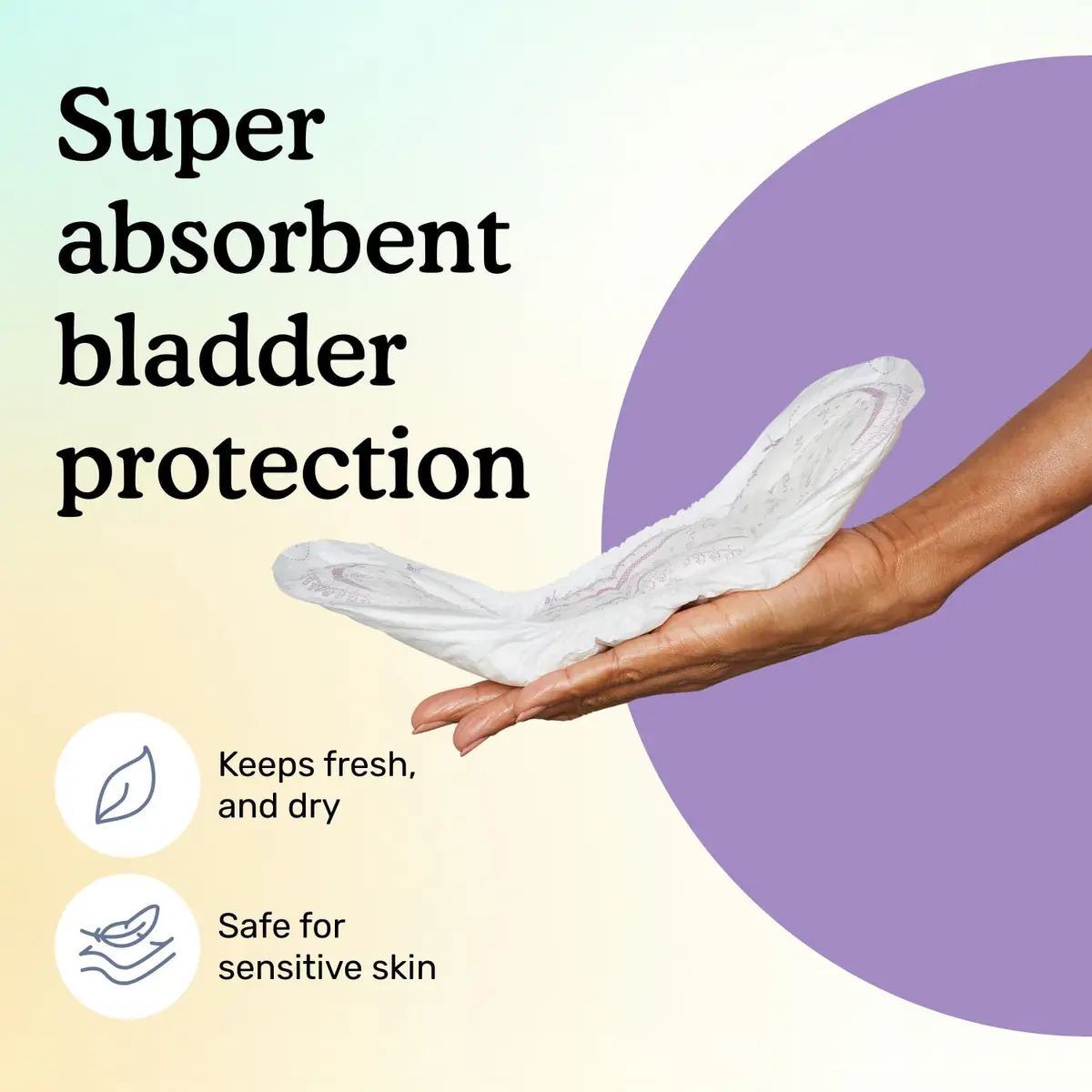 Because Premium Overnight Incontinence Pads for Women - Extra Heavy Absorbency, 120 Count (6 Packs of 20) | Leak-Free Nighttime Protection - view 4