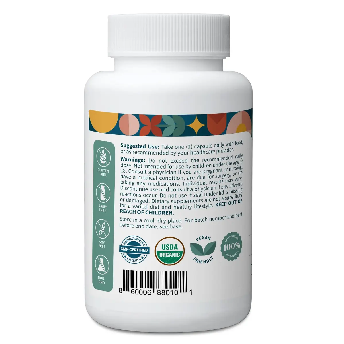 Pattern Wellness Odorless Organic Garlic Supplement – 30 Capsules | Supports Circulatory & Immune Health - view 2