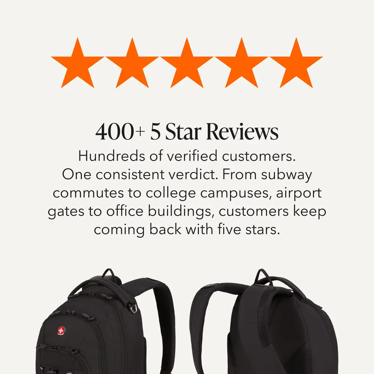 SwissGear Bungee Core Laptop Backpack | Fits Most 13-Inch Laptops, Airflow Back Panel, Reflective Accents, Bungee Cord System, Black, 26L - view 7