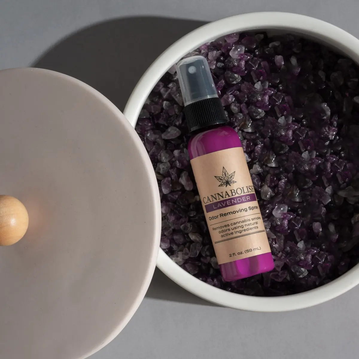 Cannabolish Lavender Odor Removing Spray and Air Freshener Travel Size 59ml (2 fl. oz.) | Plant-Based Smoke Odor Eliminator - view 6
