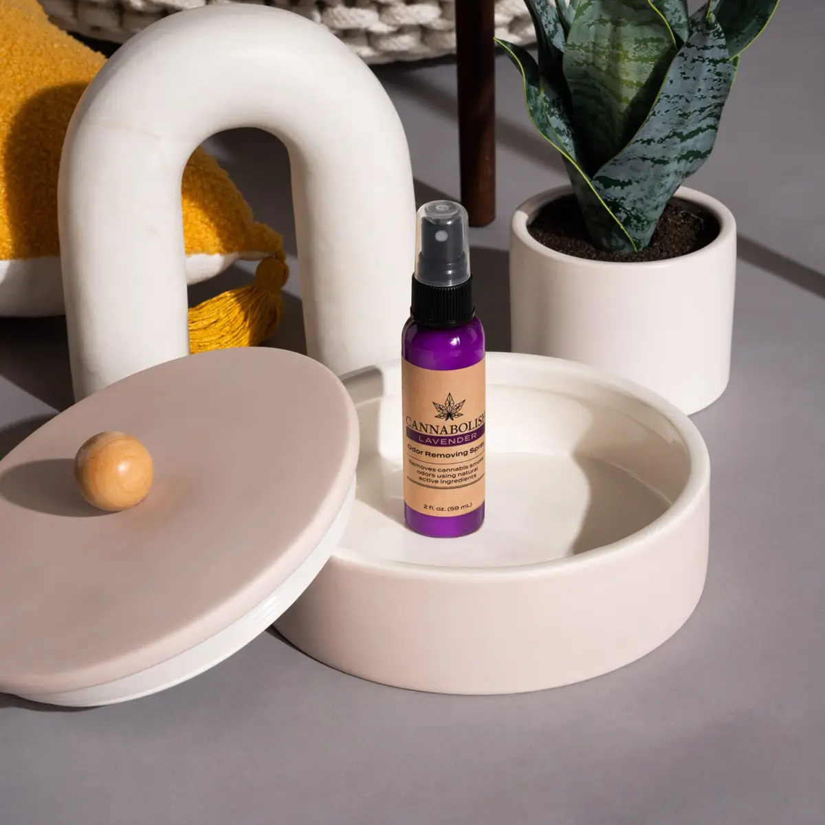 Cannabolish Lavender Odor Removing Spray and Air Freshener Travel Size 59ml (2 fl. oz.) | Plant-Based Smoke Odor Eliminator - view 4