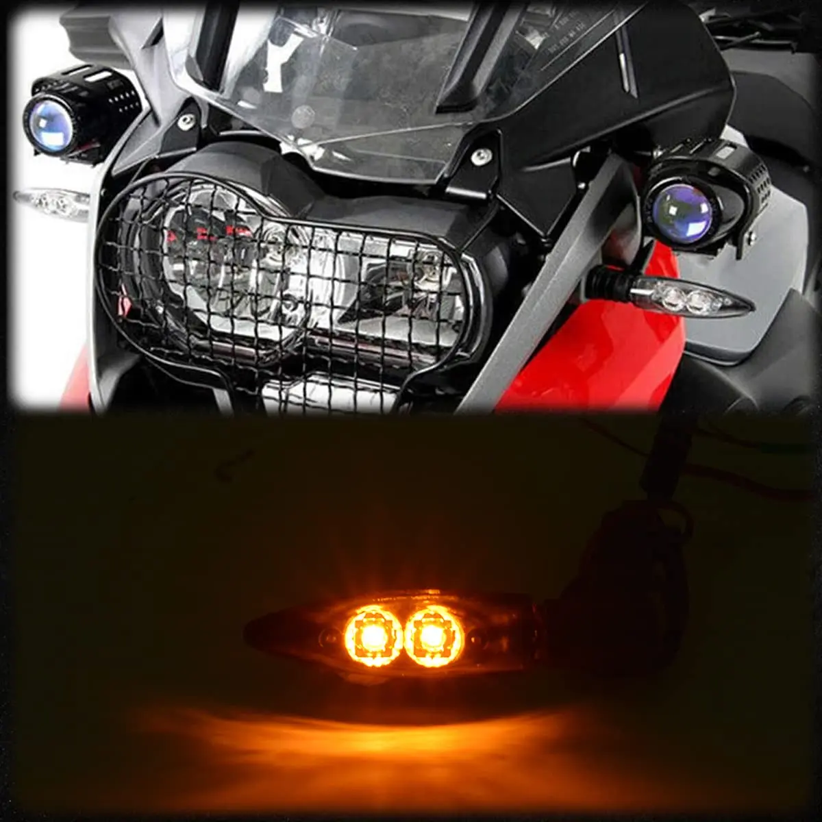 TUINCYN Motorcycle Turn Signal Light Rear LED Blinkers Indicators Compatible With BMW F650GS F700GS F800G F800R F800S F800ST HP2 Sport K1200R K1300R R1200GS R1200R G310GS G310R Amber (2 Pack) | Waterproof, Bright, Easy Install - view 7