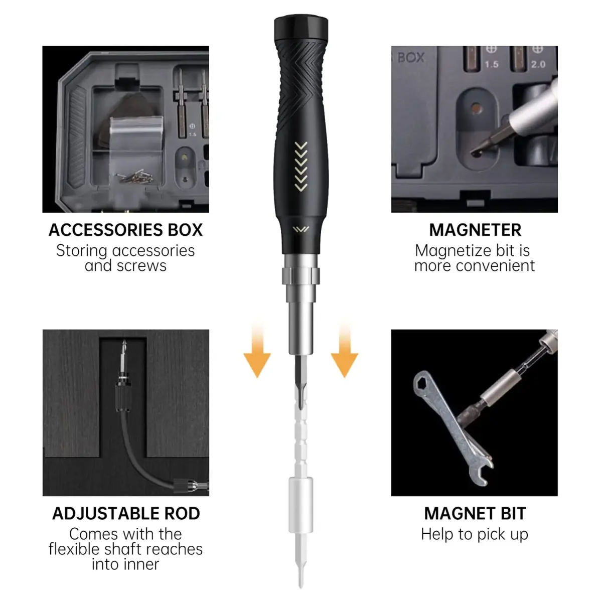 JAKEMY 164-in-1 Precision Screwdriver Set | Professional Electronics Repair Tool Kit with Magnetic Bits - view 3