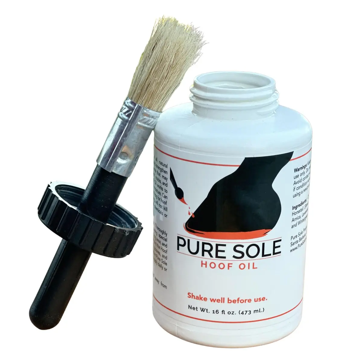 Pure Sole Hoof Oil - All Natural Horse Hoof Conditioner with Brush Applicator 16 fl oz | Strengthens & Moisturizes Hooves - view 5