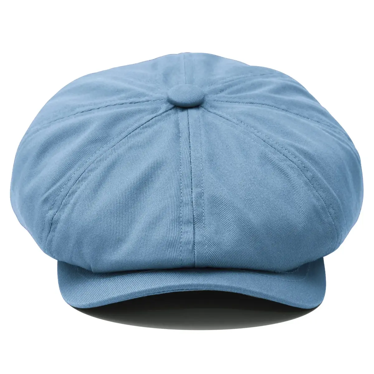 BOTVELA Men's 100% Cotton Newsboy Flat Cap | Light Blue, 7 3/8 (58.5 cm) - view 3