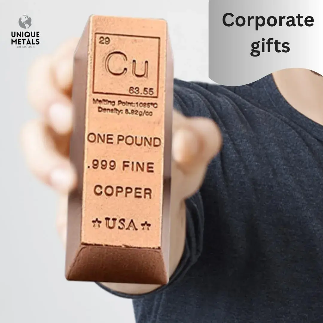 Unique Metals 1 Pound Copper Bar Ingot Paperweight 454 g (1 lb) | .999 Pure Copper Bullion with Certificate of Authenticity - view 7