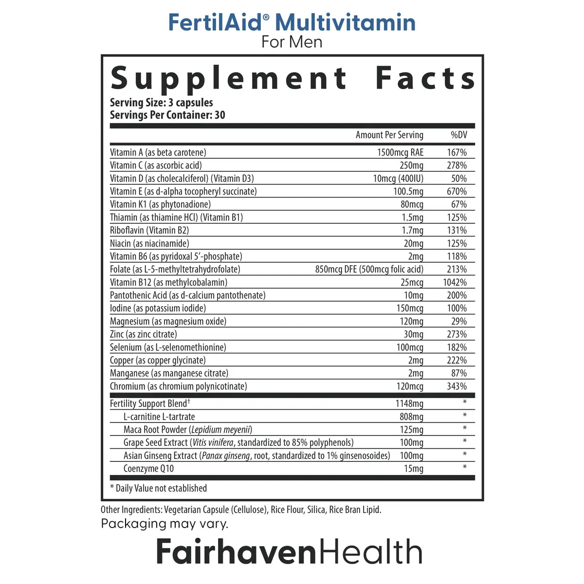 Fairhaven Health FertilAid Multivitamin, MotilityBoost & CountBoost Combo | Supports Male Fertility & Reproductive Health - view 2