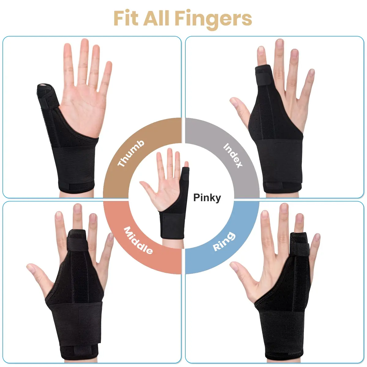 EDNYZAKRN Pinky Finger Splints for Trigger Finger | Adjustable, Breathable, Fits Hands Under 7.5 Inches - view 6