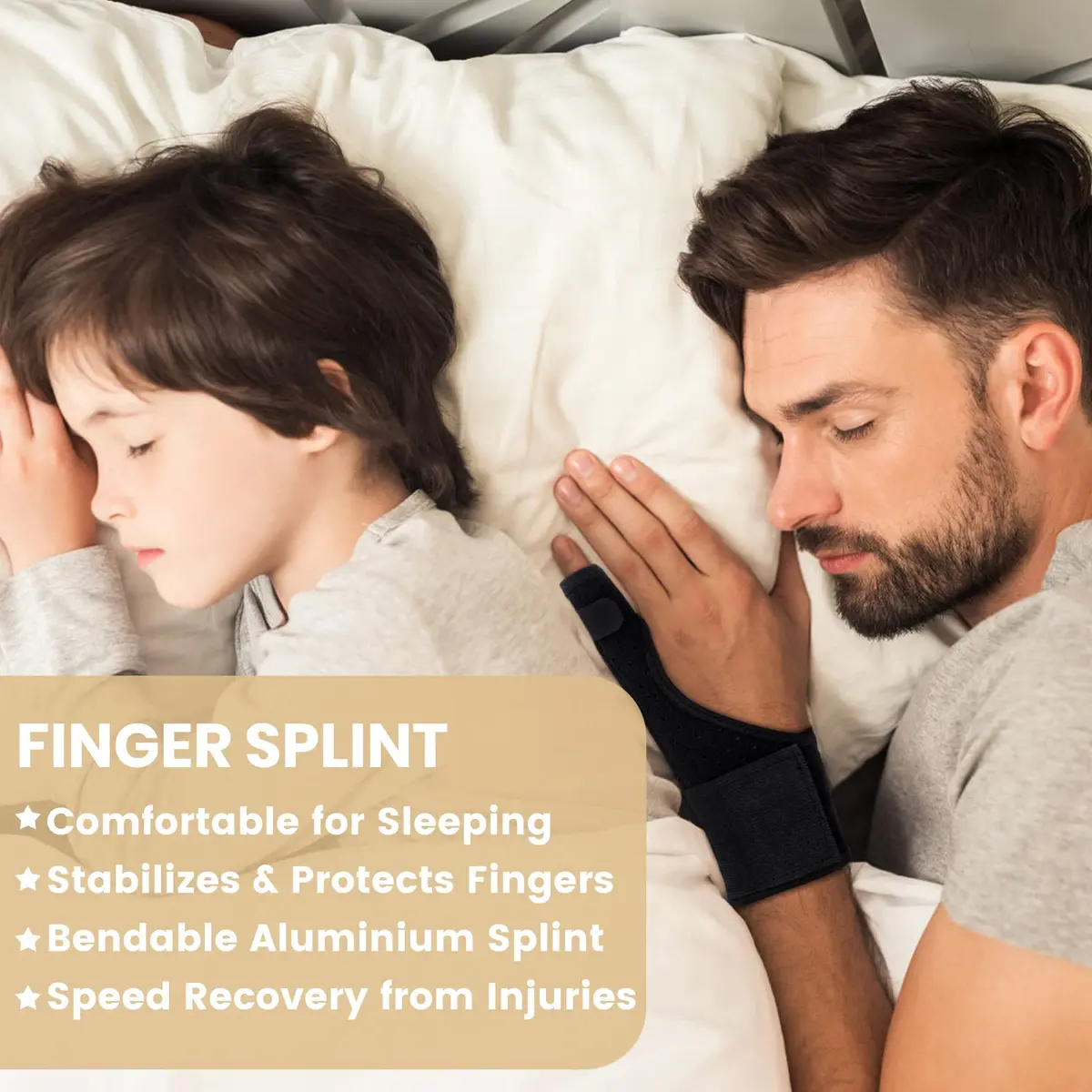 EDNYZAKRN Pinky Finger Splints for Trigger Finger | Adjustable, Breathable, Fits Hands Under 7.5 Inches - view 2