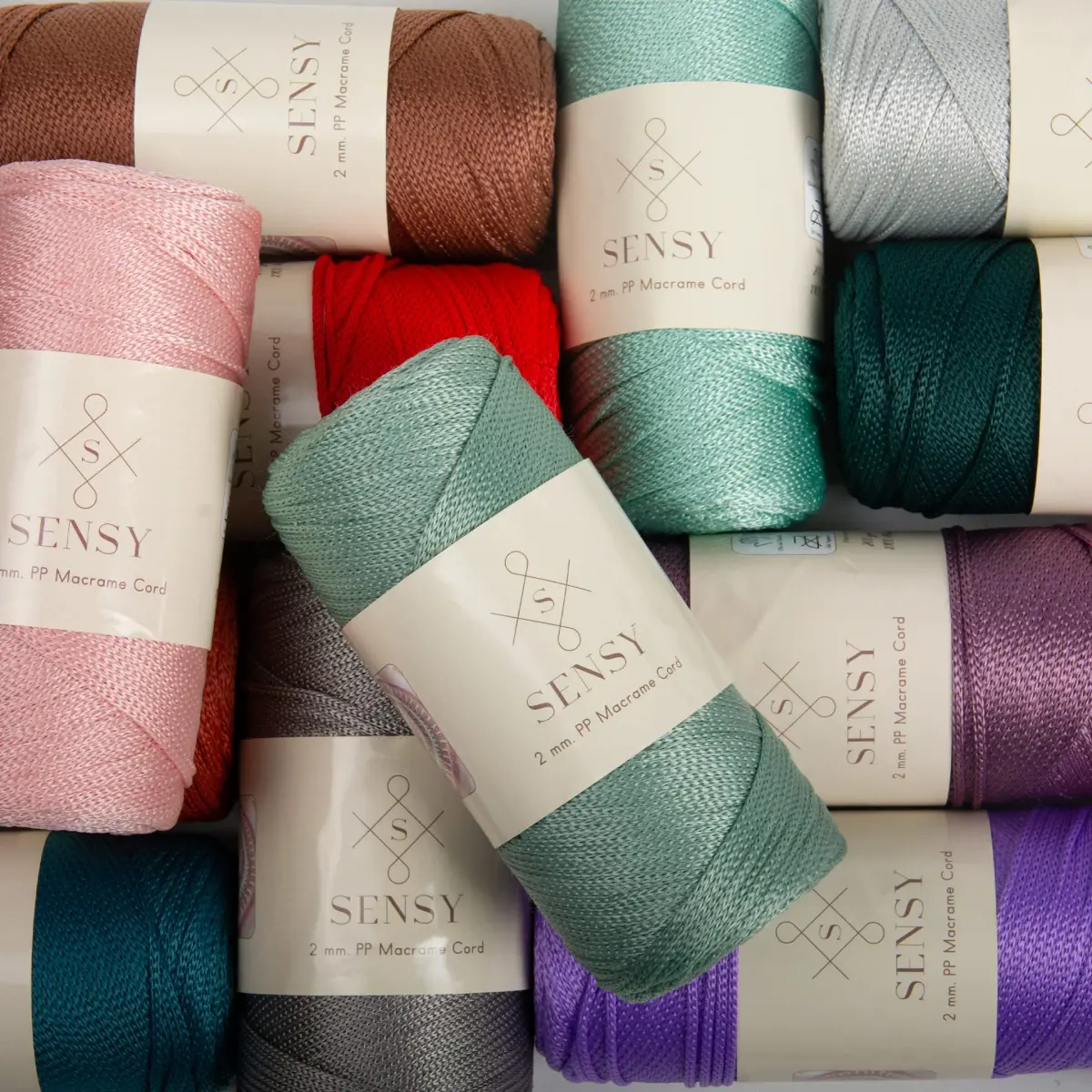 S SENSY Premium Macrame Cord 2mm (754 ft / 230 m) Silver | Sparkle & Shine for Crochet & Knitting Projects - view 8