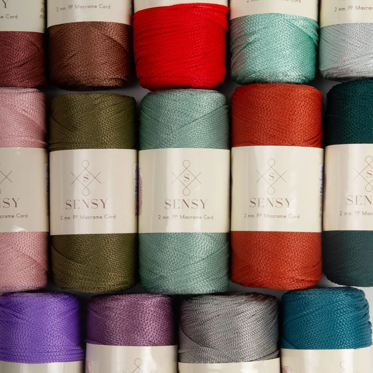 S SENSY 2mm Polyester Cord 251 Yards (230m) | Sage Color Macrame Rope for Bags & Decor - view 5
