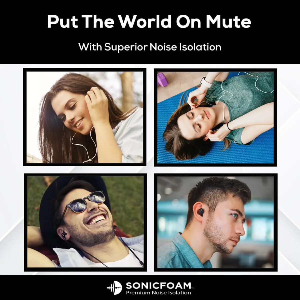 SONICFOAM SF2 Memory Foam Earbud Tips Medium | Fits Earbuds 4.4-5.7mm, Lasts 4 Weeks - view 6