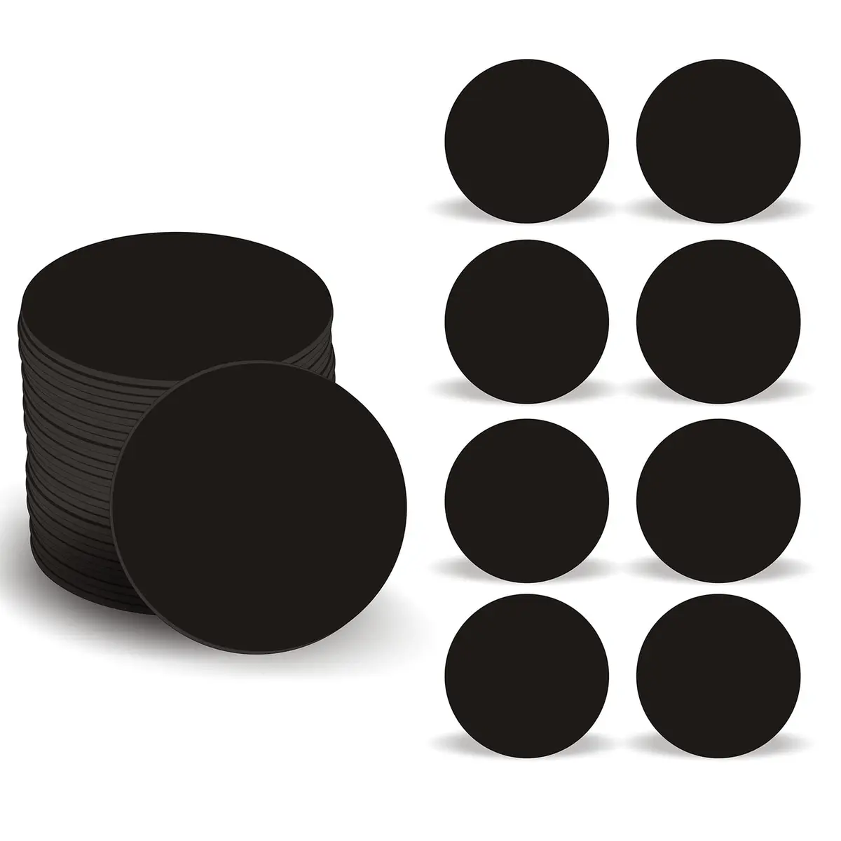 sanpopo NFC Tags Ntag215 50 pcs Waterproof Black | Programmable NFC Business Cards for iPhone & Android - main product image