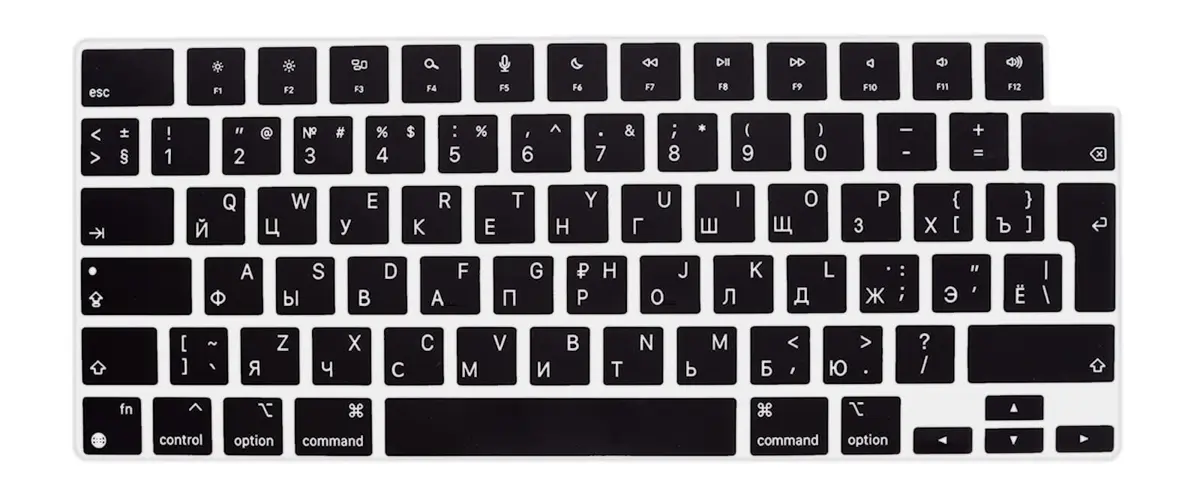 HRH Keyboard Cover Skin EU for MacBook Air 13”15" & Pro 14”16" | European Layout Silicone - main product image