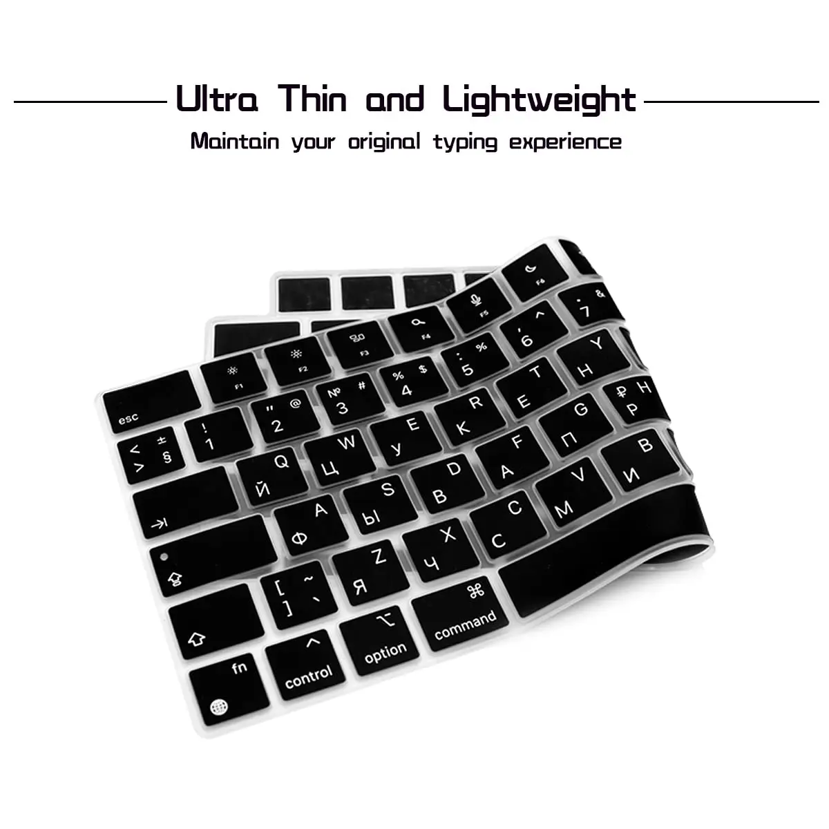 HRH Keyboard Cover Skin EU for MacBook Air 13”15" & Pro 14”16" | European Layout Silicone - view 4