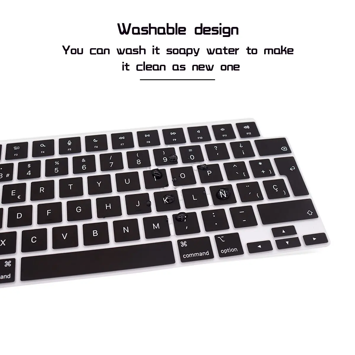 HRH Keyboard Cover Skin EU for MacBook Air13”15"(M5-M2)&Pro14”16"(M5-M1) | European Layout Silicone - view 6