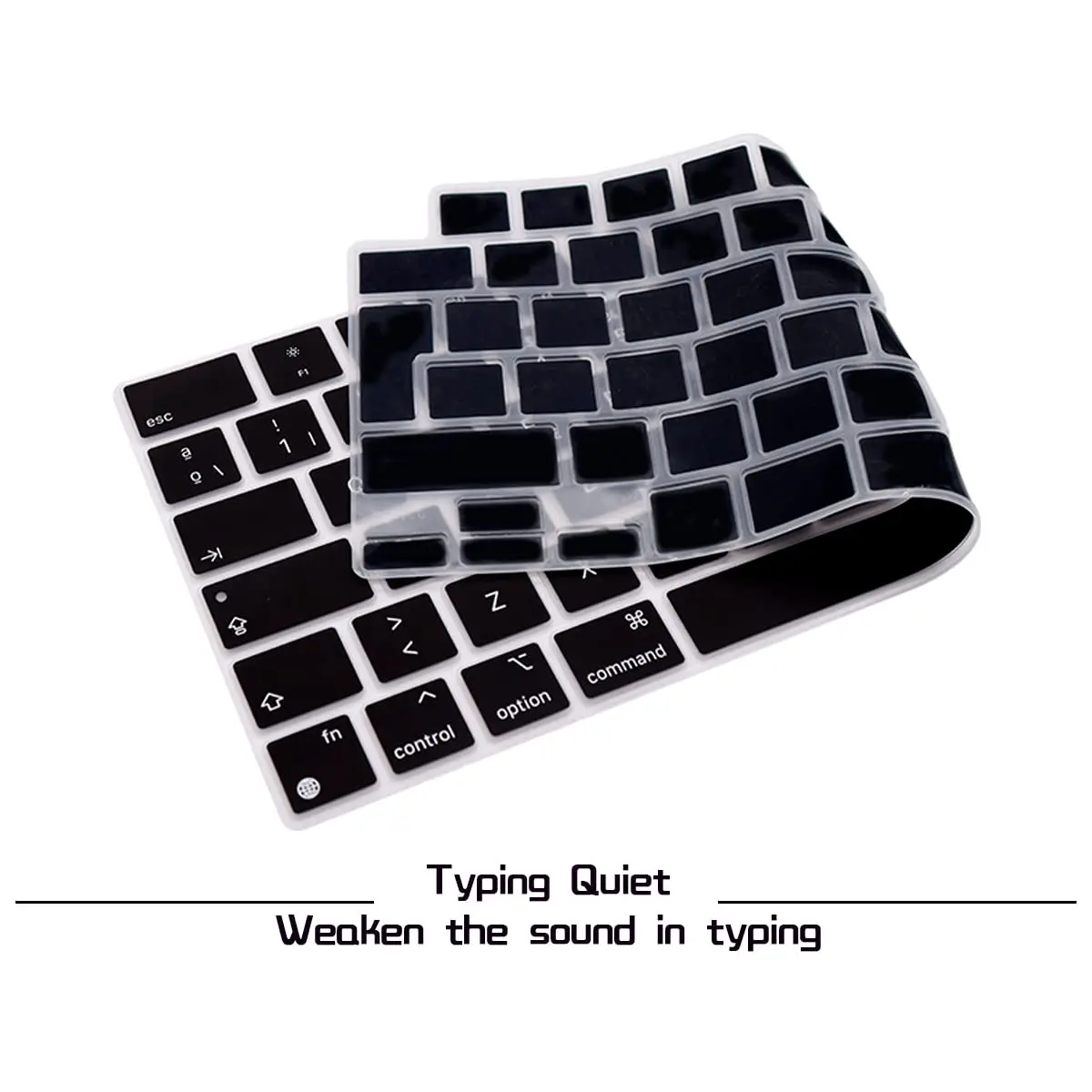HRH Keyboard Cover Skin EU for MacBook Air13”15"(M5-M2)&Pro14”16"(M5-M1) | European Layout Silicone - view 3