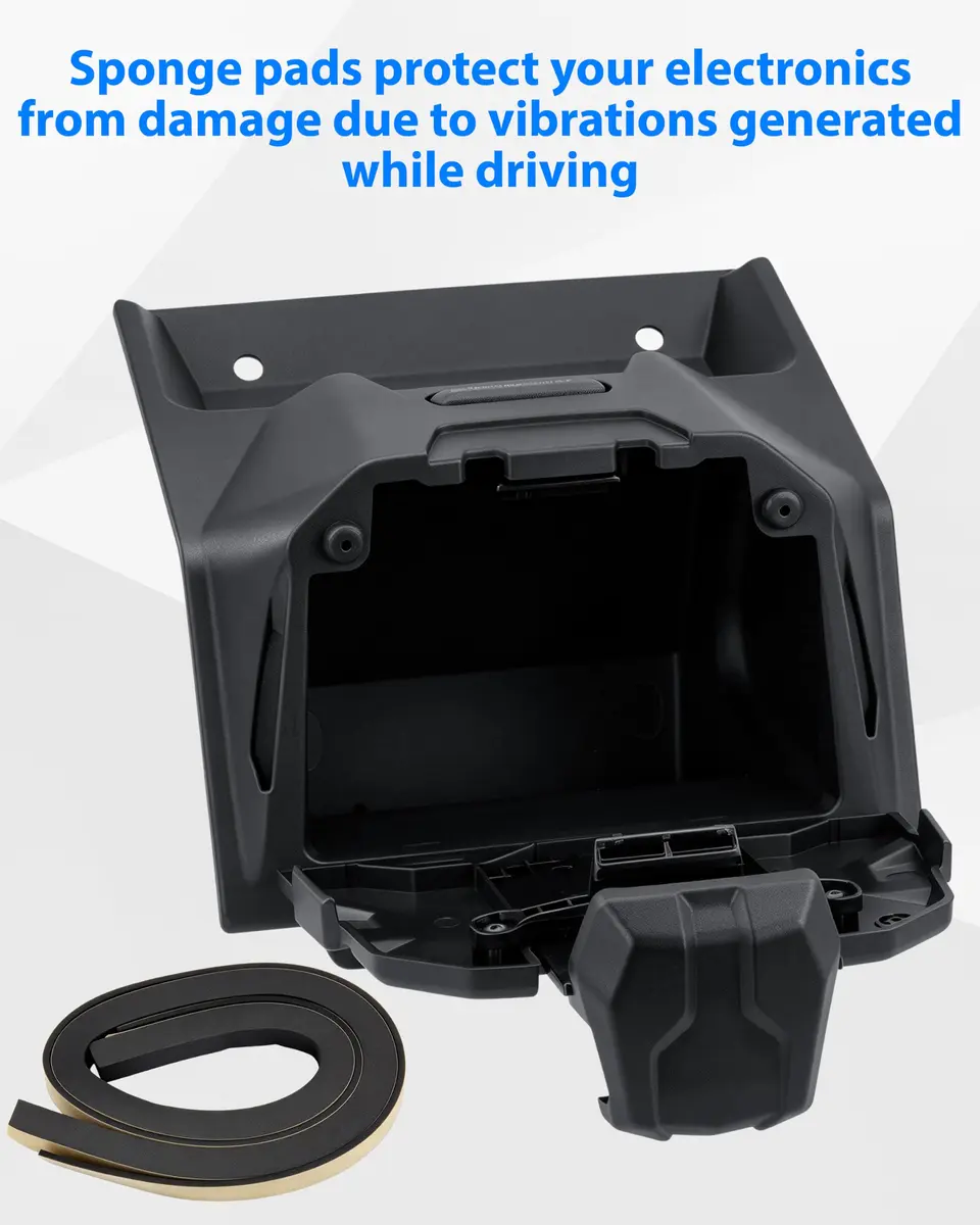 SAUTVS Tablet Mount for Polaris Ranger XP 1000/Crew 2018-2026 with Storage Box | Adjustable Dashboard Mount - view 5