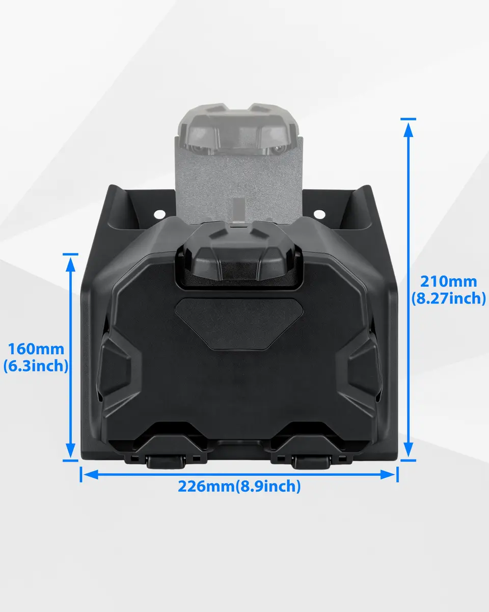 SAUTVS Tablet Mount for Polaris Ranger XP 1000/Crew 2018-2026 with Storage Box | Adjustable Dashboard Mount - view 6