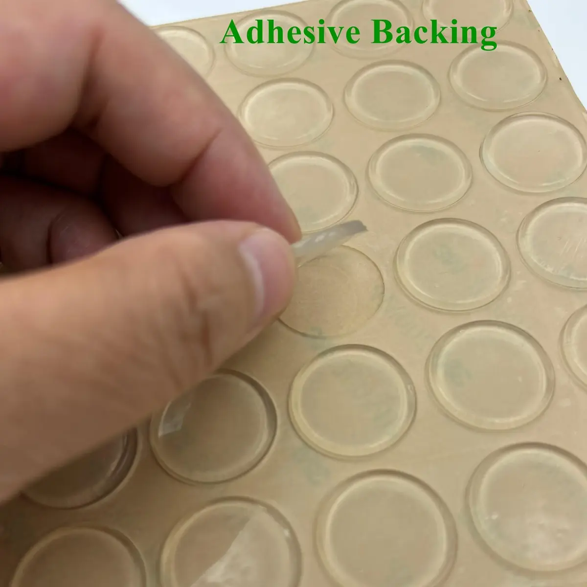 LINOUPOWER510 Clear Furniture Floor Protector Pads | 15mm x 2mm Round Adhesive Bumpers (36 Pieces) - view 2