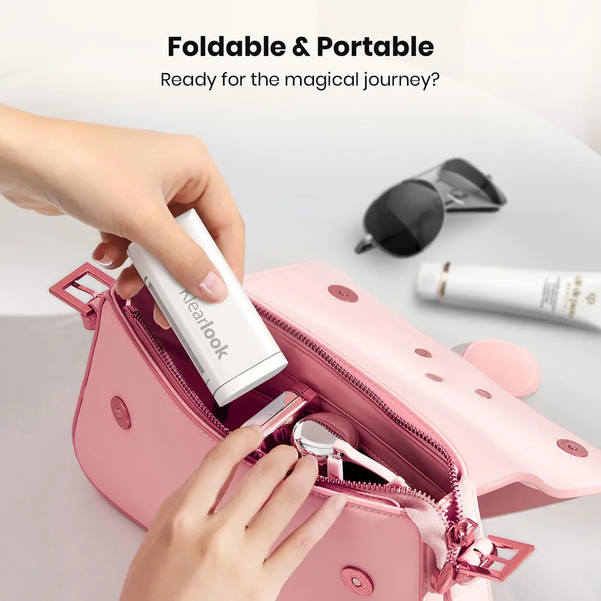 Klearlook Universal Flight Phone Holder, White, Foldable, 360 Rotation | Compatible with 4.7-6.9 Inch Phones - view 6