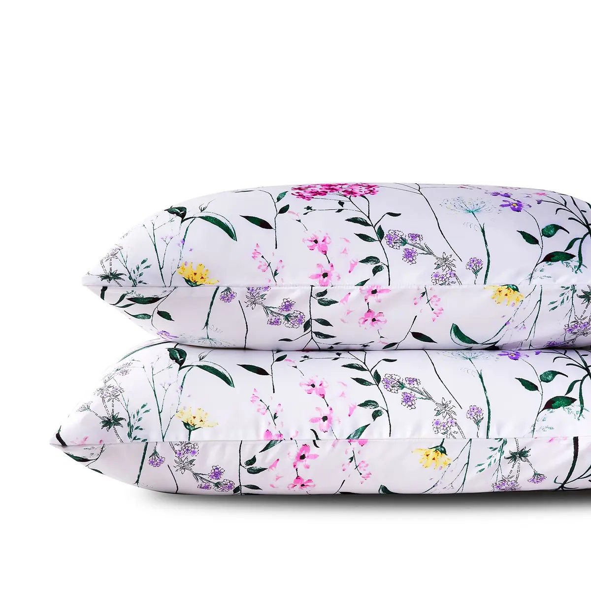 NASUMR White Satin Pillowcase for Hair and Skin | Queen Size, 2 Pack, Envelope Closure, Floral Pattern - view 6